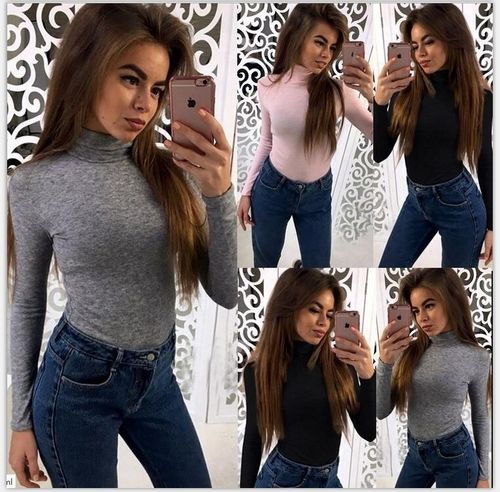 2018 winter under wear t-shirts for women turtleneck blouse