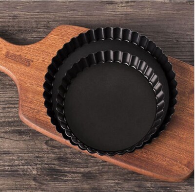 Flan Tin Tart Pie Pan Fluted Cake Baking Tray不粘菊花边派盘