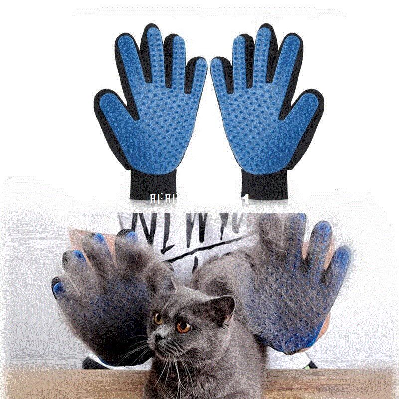 Pet Cleaning Brush Glove Dog Cat Grooming Brush Comb Hair Ba