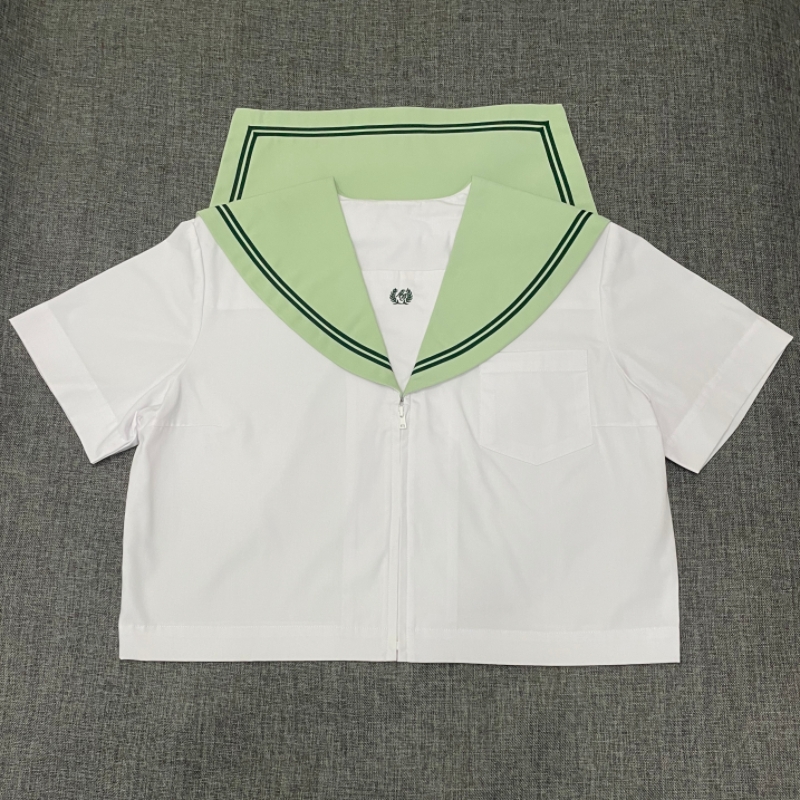 日系JK制服套装女学院风薄荷领绿二本夏水手服