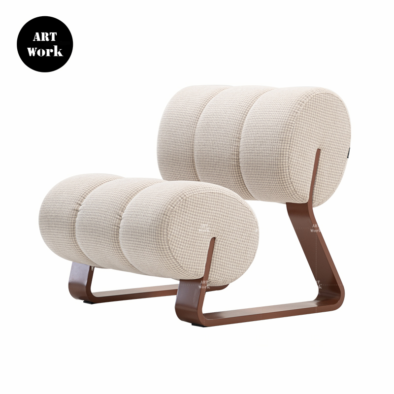 法式复古单椅设计师羊羔绒椅艺术休闲椅趣味沙发椅客厅简约休闲椅