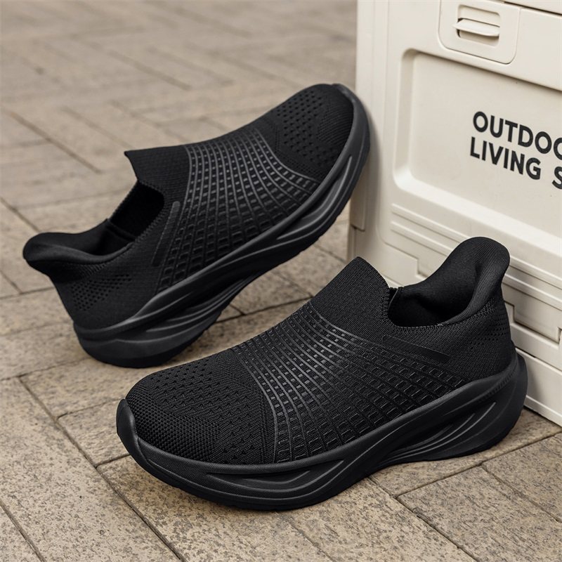 男鞋春季网面运动软底休闲2026新款软底一脚蹬大码45爸爸厚底网鞋