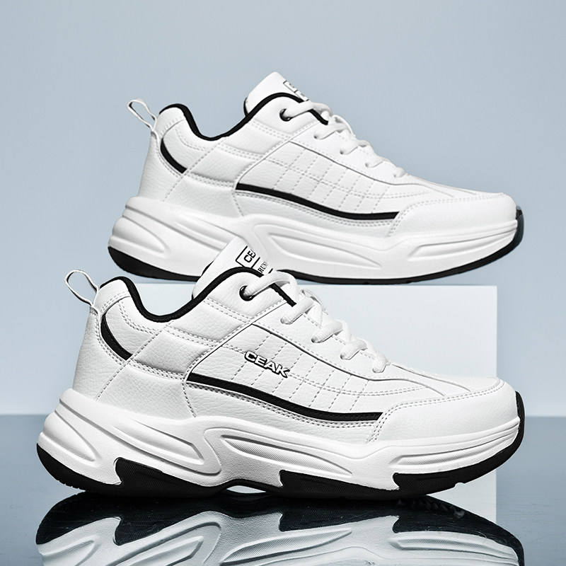 秋季白色运动鞋男款46大码47休闲48皮面防水鞋学生轻便防滑跑步鞋,运动鞋new,老爹鞋,淘宝优惠券,粉丝福利购,淘宝优惠卷
