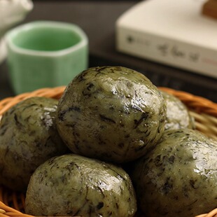 四川清明菜粑青团鼠曲草时蔬野菜青明草粑粑成都叶儿粑腊肉糯米团