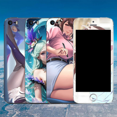 iPhone5s个性卡通钢化彩膜定制