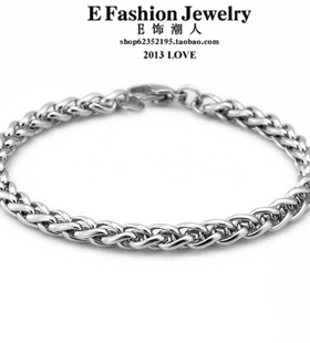 男士手链 男款 韩版钛钢 粗宽时尚 大方个性霸气复古潮男饰品包邮