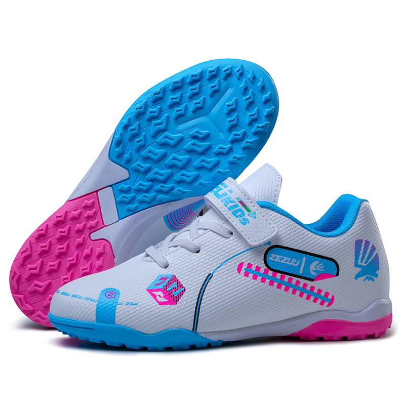 小学生碎钉防滑魔术贴童足球鞋