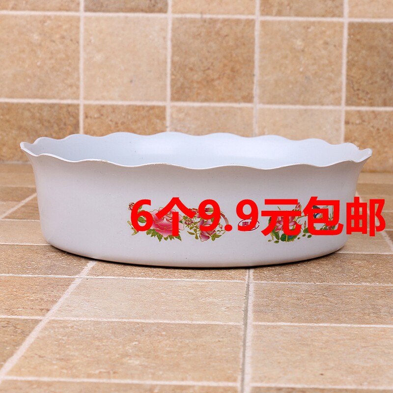 厂家直销水培花盆碗莲盆水仙盆睡莲铜钱草塑料花盆白色花边圆盆子