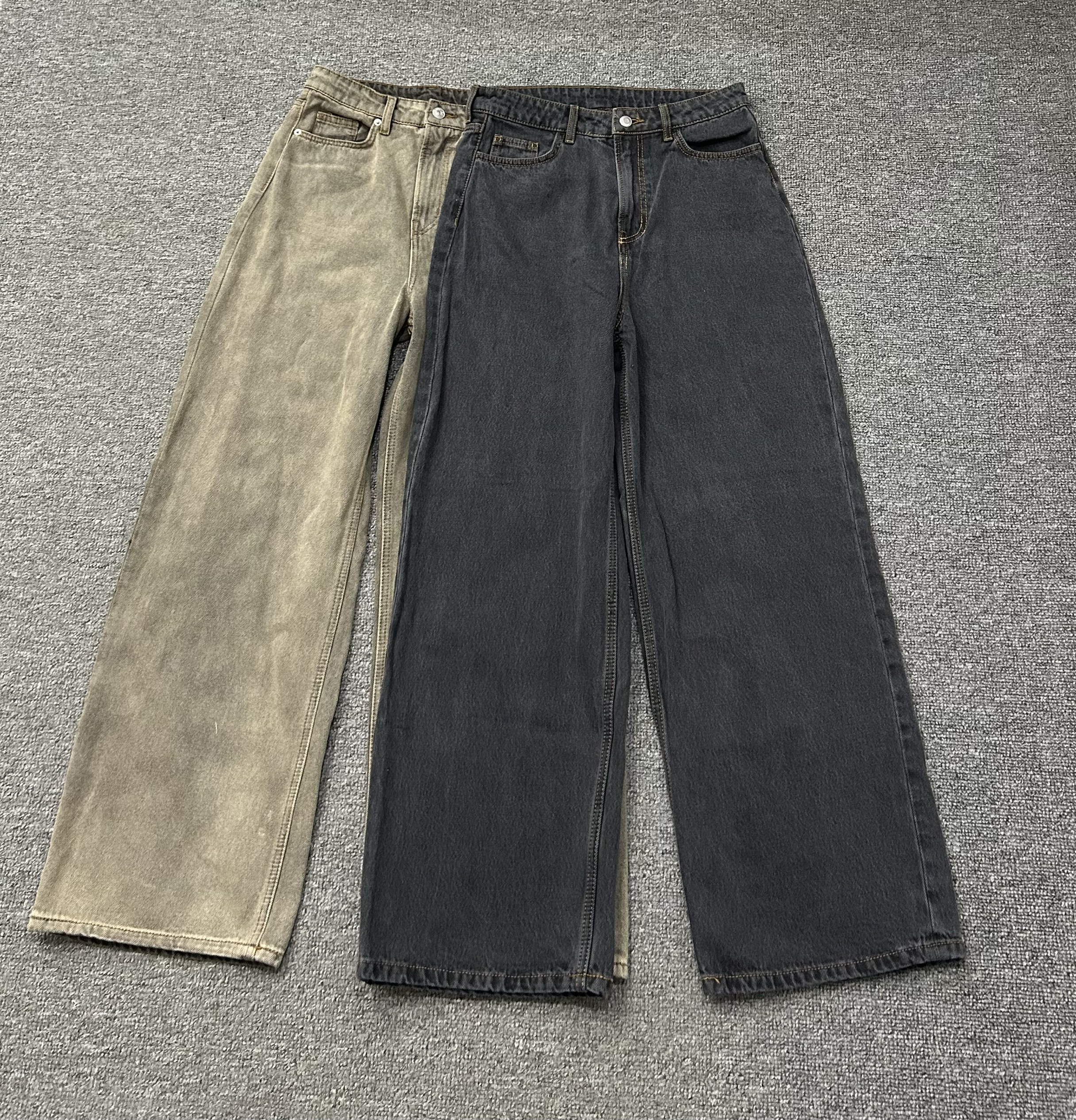 4.1清仓瑕疵款水洗高腰牛仔裤