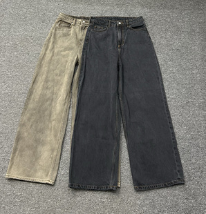 4.1清仓瑕疵款 水洗高腰牛仔裤