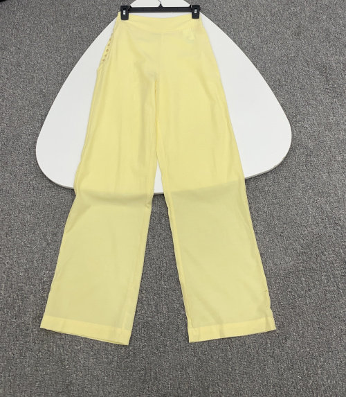 10 少量法单源货 无弹力高腰休闲阔退裤子女