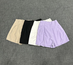 女 四色无腰带休闲短裤 3.19原货夏季 新款