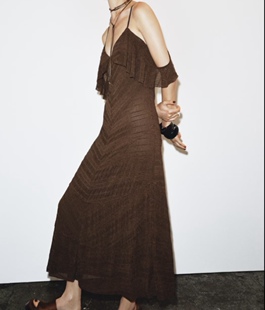 3.24源货优雅V领吊带连衣裙女夏无袖 裙0.39KG 露背A字长裙气质修身