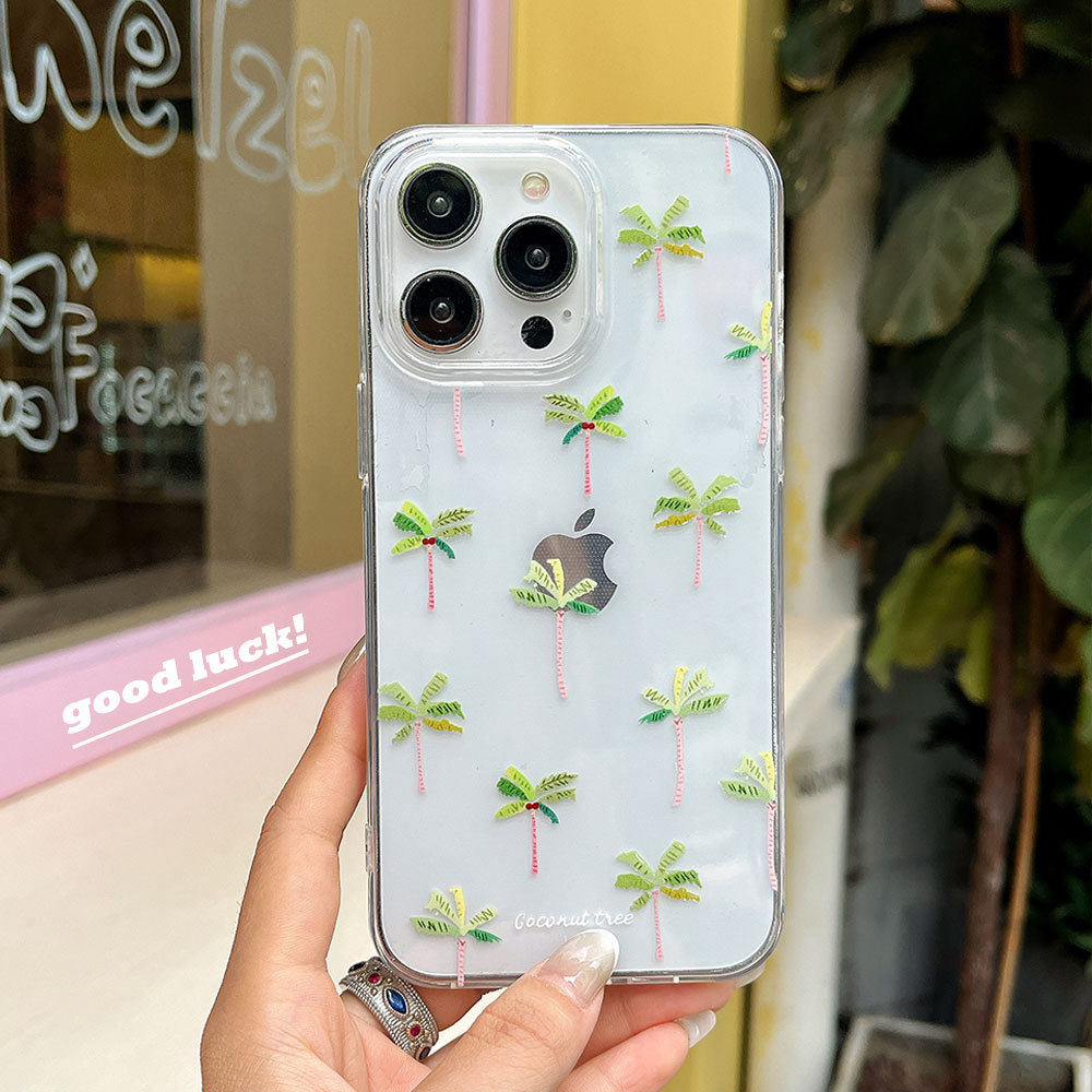 椰子树高透壳适用苹果17promax透明手机壳迷你椰树iPhone16保护套,3C数码配件,手机保护套/壳,淘宝优惠券,粉丝福利购,淘宝优惠卷