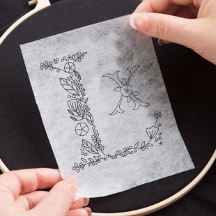 觅思织艺免画图小字母姓氏背胶水溶布自粘手工刺绣材料贴diy新手