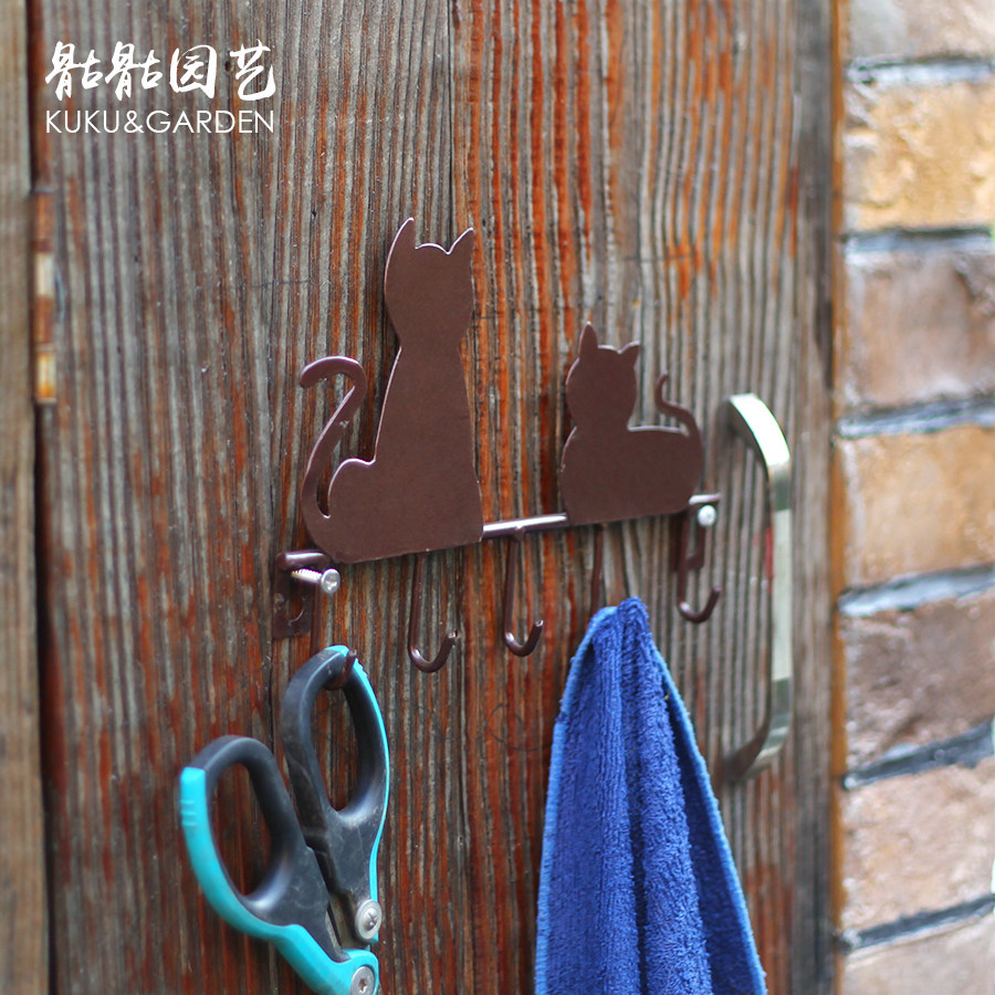 Countryside Wall hanging Iron art kitten Hooks Garden Home Furnishing Wall decoration Coat Debris metope decorate Wall decoration Hooksin the Home accessories , Decorative hooks  category - from Buy2taobao.com to provide professional Taobao agent buy service