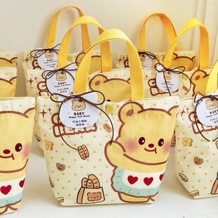 儿童伴手礼帆布包手提袋便当袋小学生幼儿园礼品袋周岁生日袋礼物