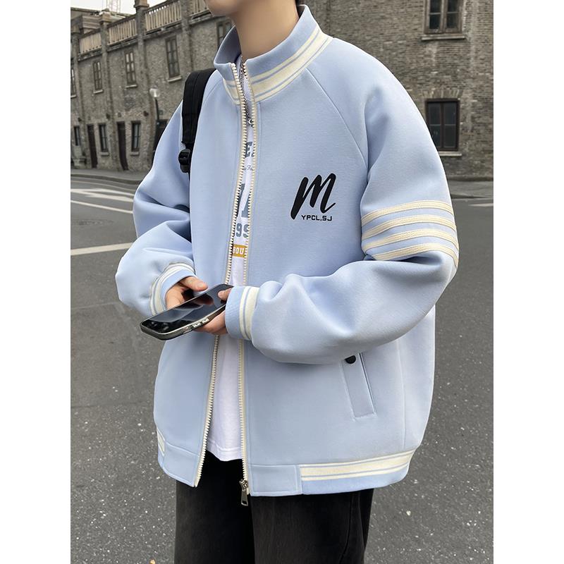 青少年初中学生装立领夹克男孩春秋季棒球服上衣大童休闲运动外套