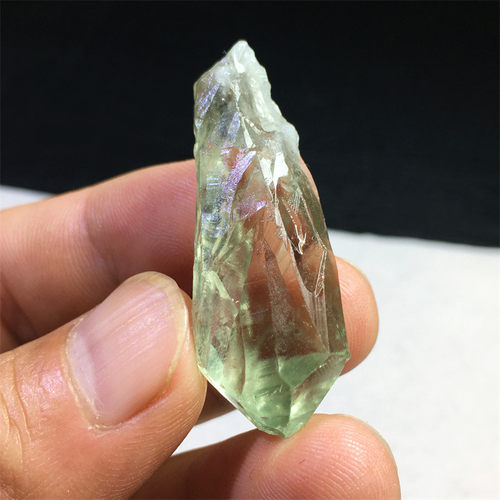 绿水晶祖母绿色原石标本吊坠礼物