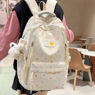 高颜值书包女2025新款 初中生小学生大容量轻便减负双肩包高中背包