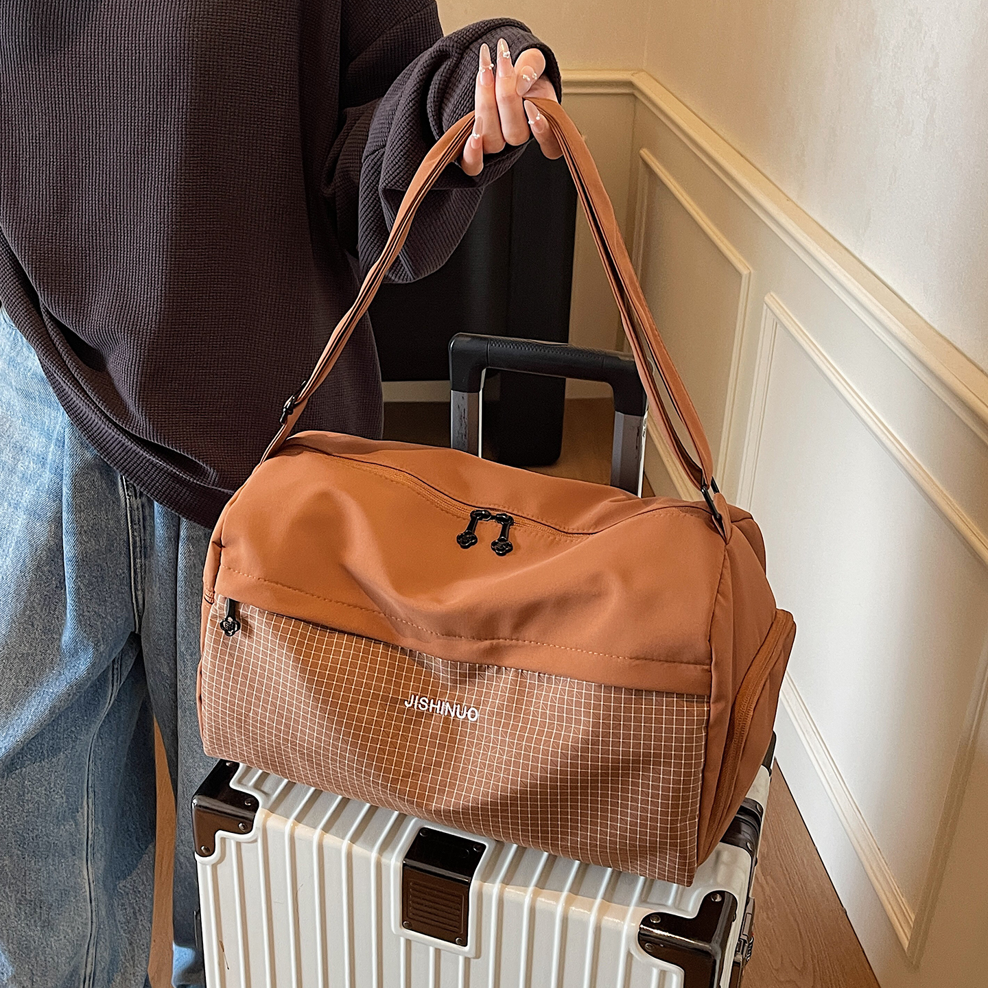 旅行包女小型便携运动短途行李袋