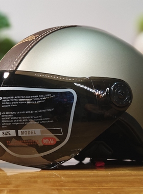 3CCC认证电动车摩托车电瓶车头盔复古头盔男女头盔内衬可拆卸皮质