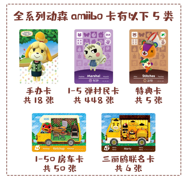 现货发售第5弹动物之森amiibo卡动物森友会村民卡动森amiibo卡