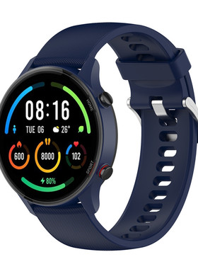 适用小米color2 sport运动版硅胶表带简约斜纹替换腕带男女款通用