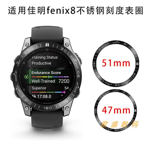 佳明飞耐时8不锈钢金属表圈边框