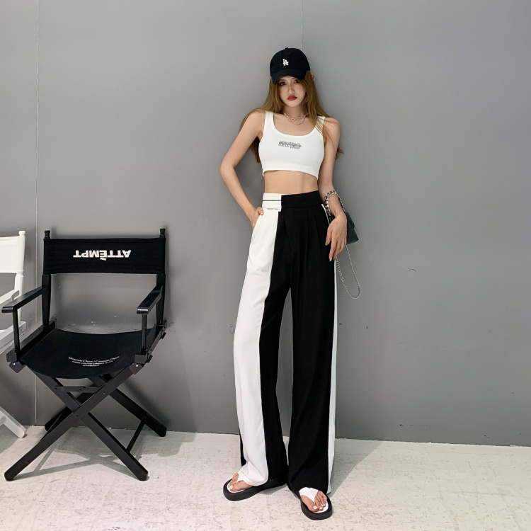 Real shot real price Korean fashion high waist drop wide leg casual pants