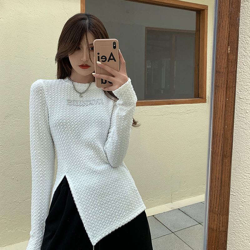 Real shot real price ~ slit bottomed shirt, teach you high rank show thin