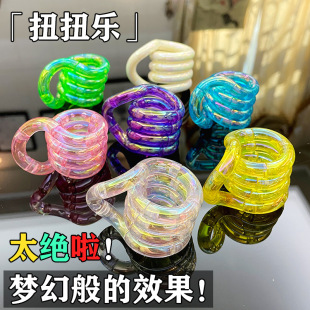 跨境电镀扭扭乐温变系列宝石减压神器新奇特玩具解压玩具网红