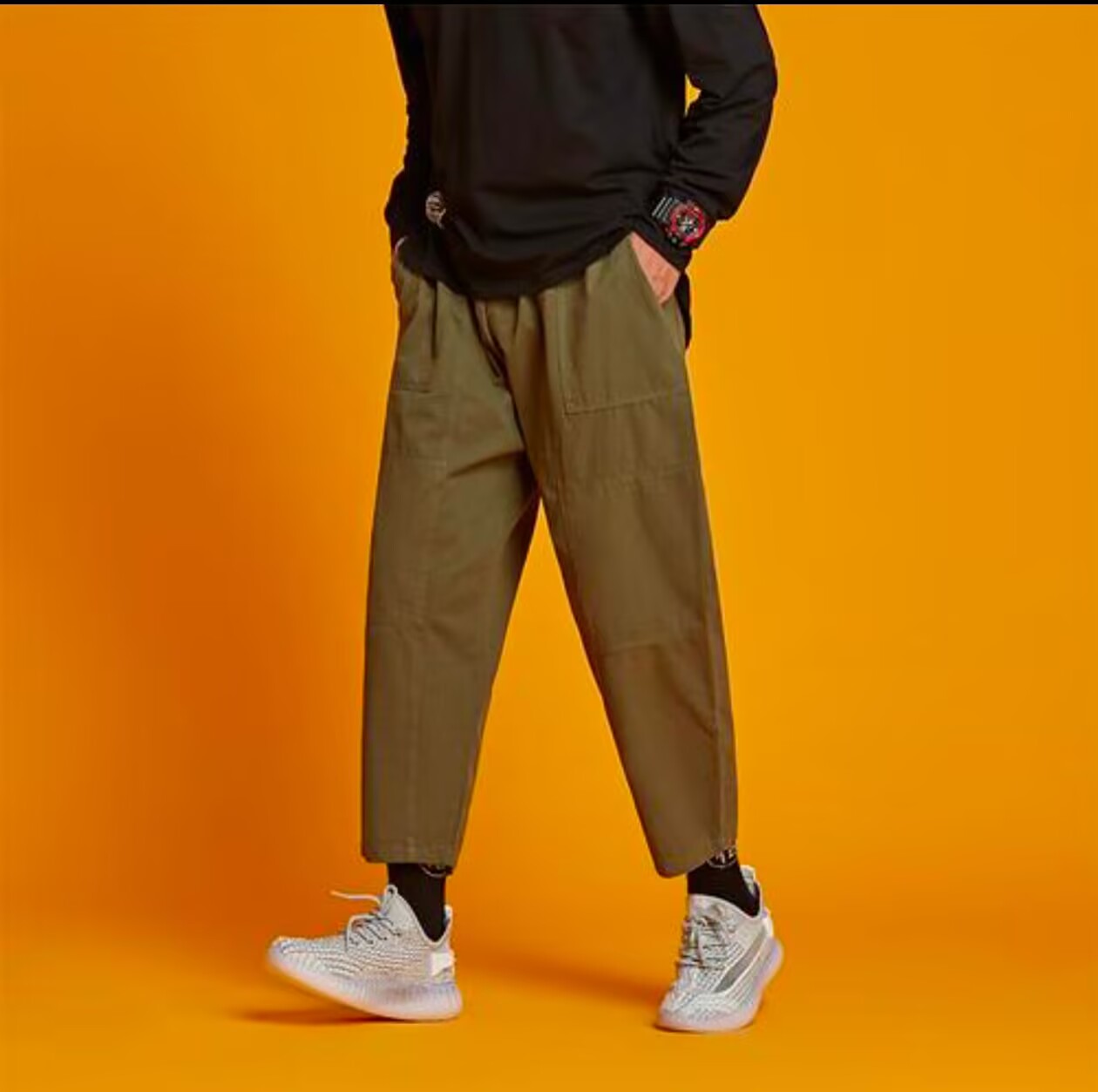 【精品】新款上市◆2025冬季男款宽松直筒工装裤百搭休闲裤九分裤