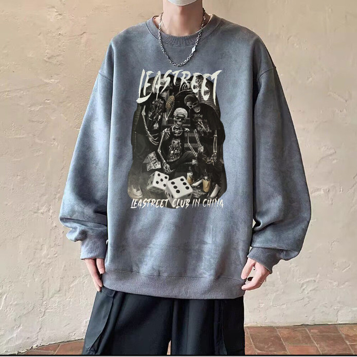 【精品】新款上市◆2025冬季青少年美式潮牌痞帅百搭仿麂皮绒卫衣