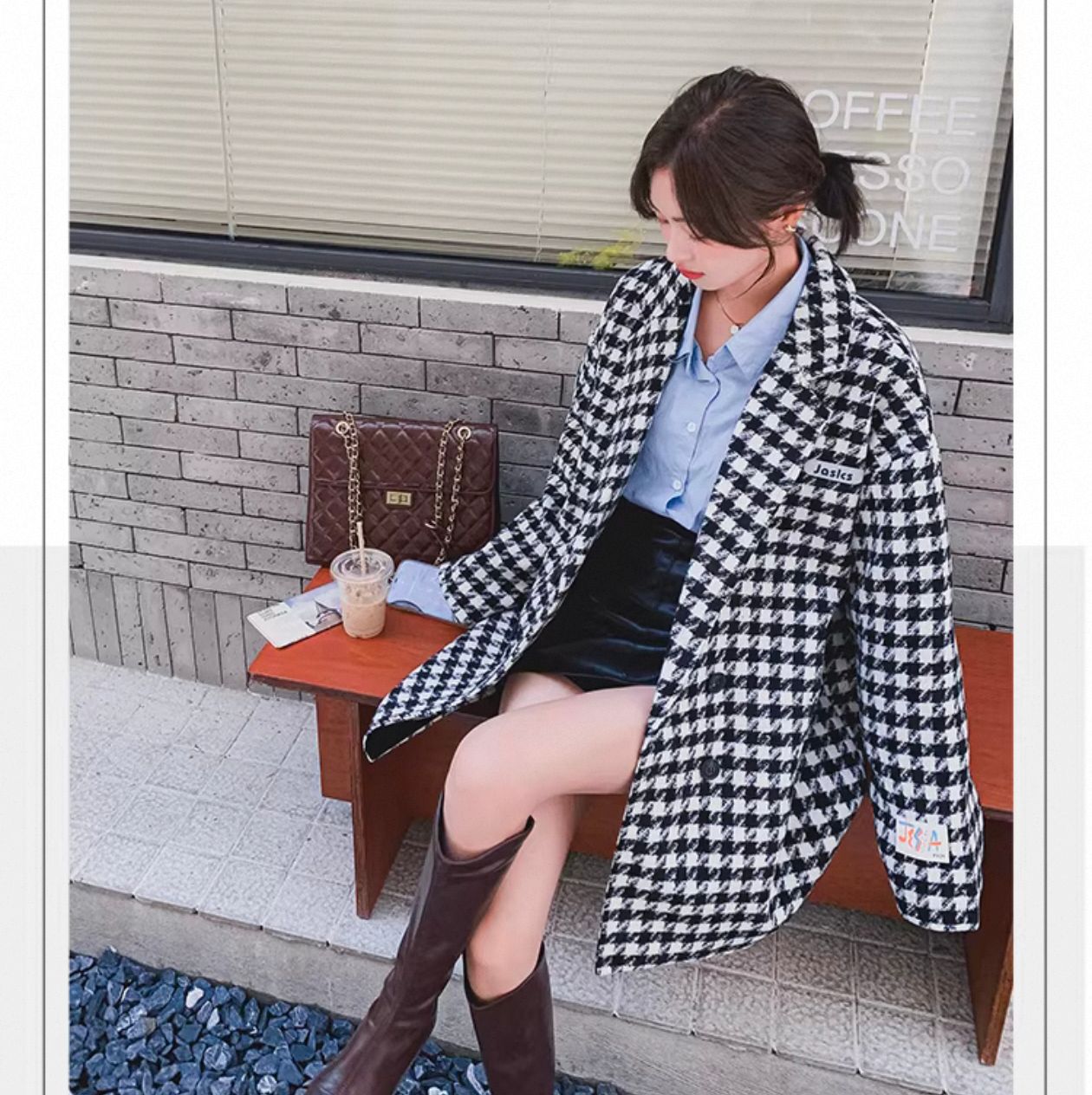 【精品】新款上市◆2025秋冬男女同款美式设计感小香风千鸟格西装