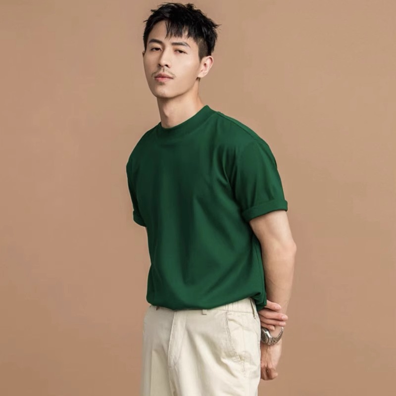【断码精品】~新款上新~◆2025春季新款男装纯色高克重短袖T恤潮