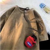 精品清仓 夏天结束 新款 2025夏水洗做旧纯棉T恤 清了 上市