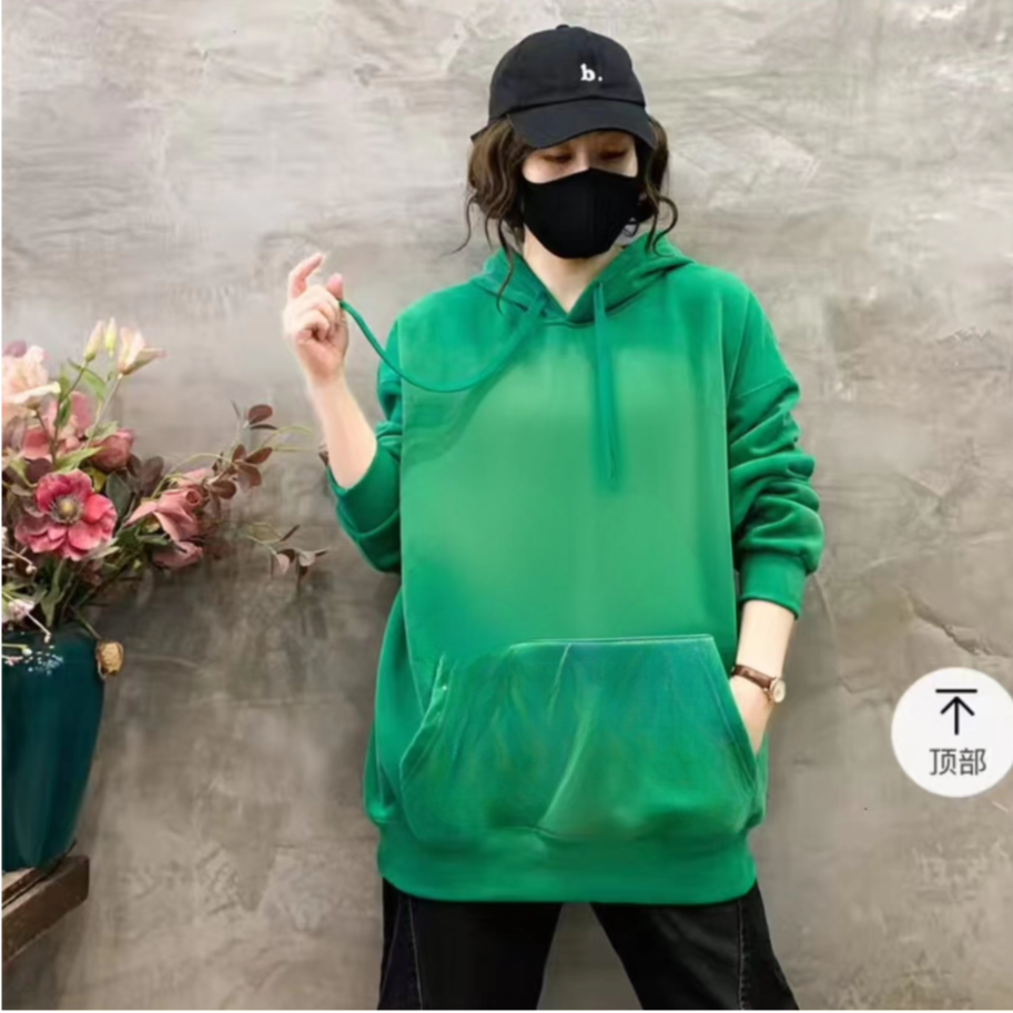 【精品】新款上市◆2025早秋青少年美式复古潮牌宽松渐变色卫衣潮