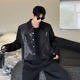 2026春秋青少年韩版 上市 新款 拼接亮片设计痞帅宽松夹克 精品
