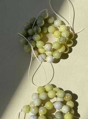 小众设计感青提葡萄天然石串珠项链女百搭锁骨链颈链配饰2025新款