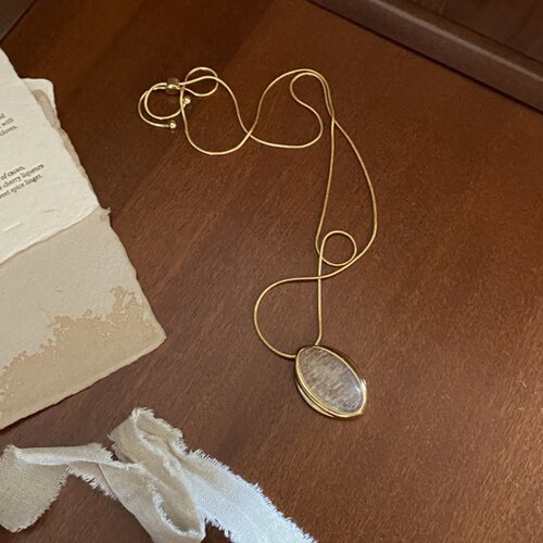 时髦简约北欧风小众设计感金发晶项链抽拉长款可调节水晶锁骨链女
