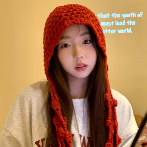 周给给手工旅行拍照针织帽