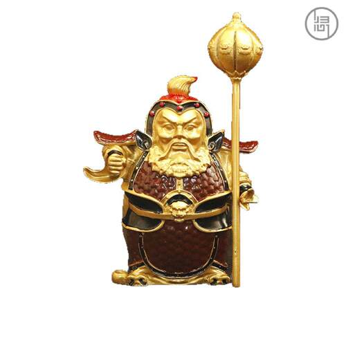 归心铜护宅门神摆件秦琼尉迟恭居
