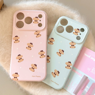 适用iphone17promax手机壳苹果16星星小狗14韩系卡通13软套15亮面