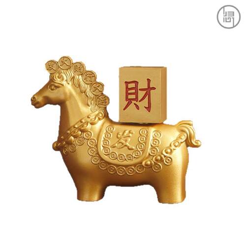 归心铜新款沙金色马年马上发财