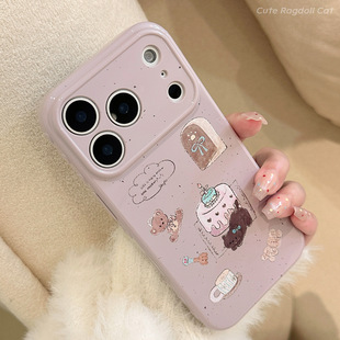 ins风布偶猫咪适用苹果17手机壳iphone16pro max复古可爱14防摔15