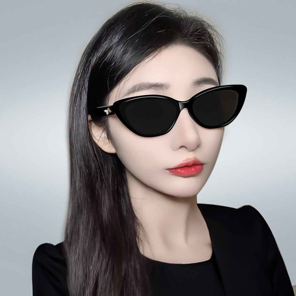 美式新款gm猫眼墨镜 女欧美显瘦高级感眼镜复古大脸小红书防晒偏