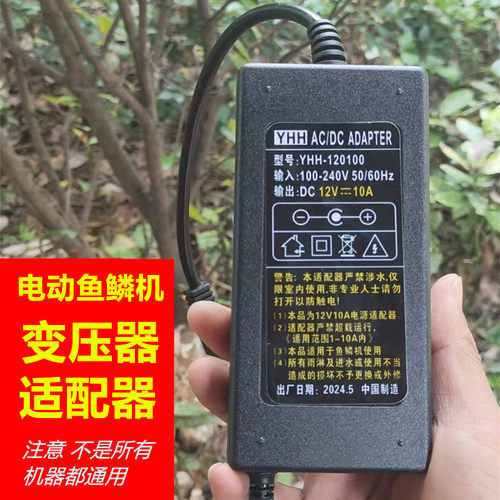 电动鱼鳞机电源适配12v10A四季鱼可用变压器稳压器防漏电控制器盒