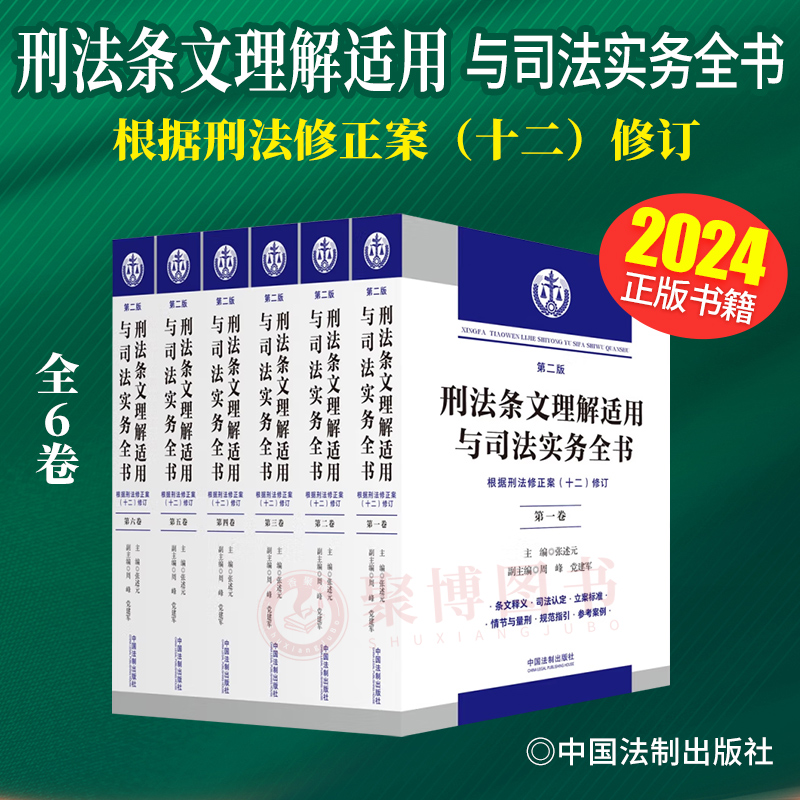 2024新刑法条文理解适用与司法实务全书第二版2版全六卷根据刑法修正案十二修订刑法理解与适用刑法注释全书案例量刑规范指引