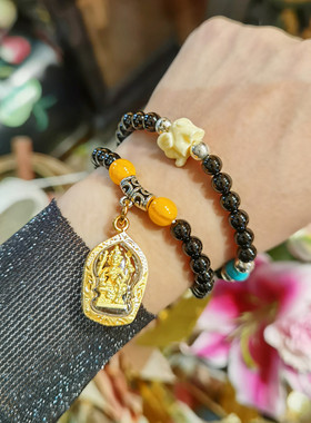 唐唐泰国佛牌 龙婆Tiang四面Phra Phrom手链吊坠